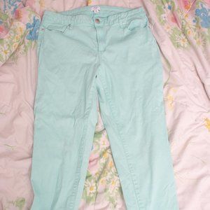 Crown & Ivy Mint Green Jeans